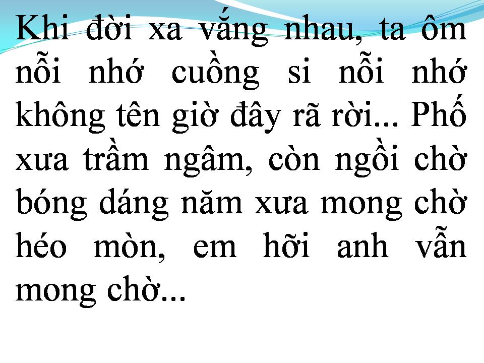 Lời bài hát TÌNH KHÔNG ĐỔI THAY 