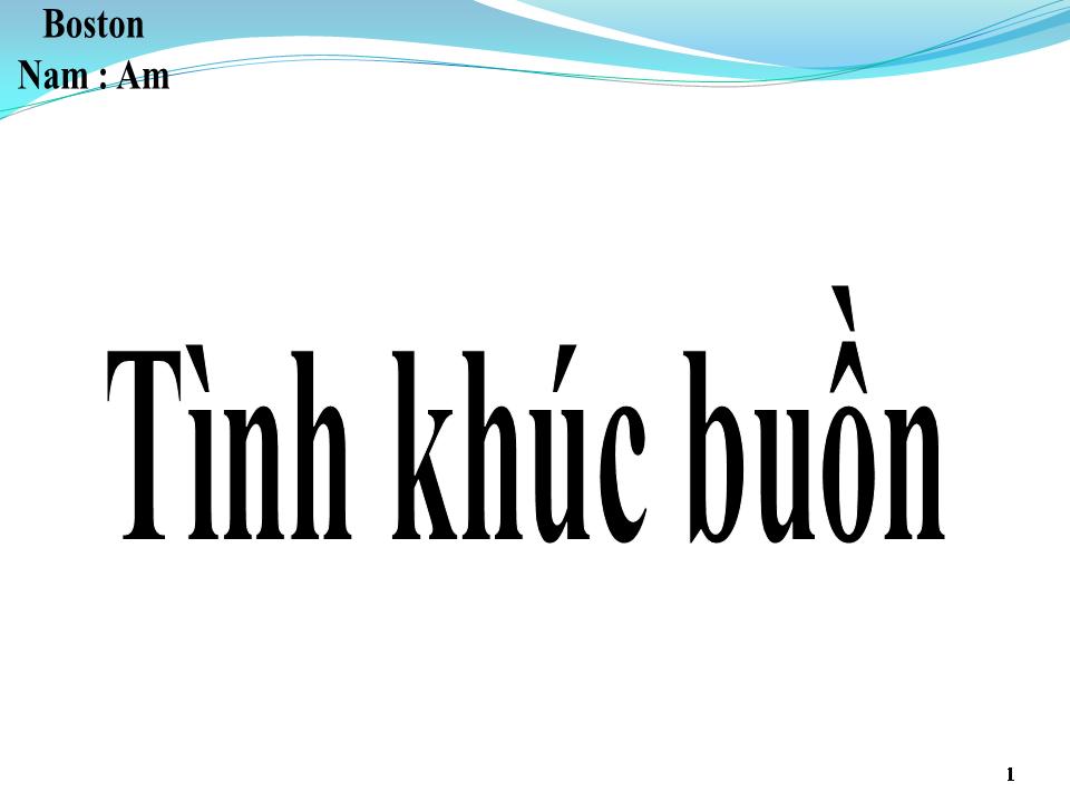 Lời bài hát TÌNH KHÚC BUỒN