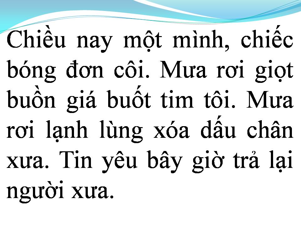 Lời bài hát TÌNH KHÚC CHIỀU MƯA