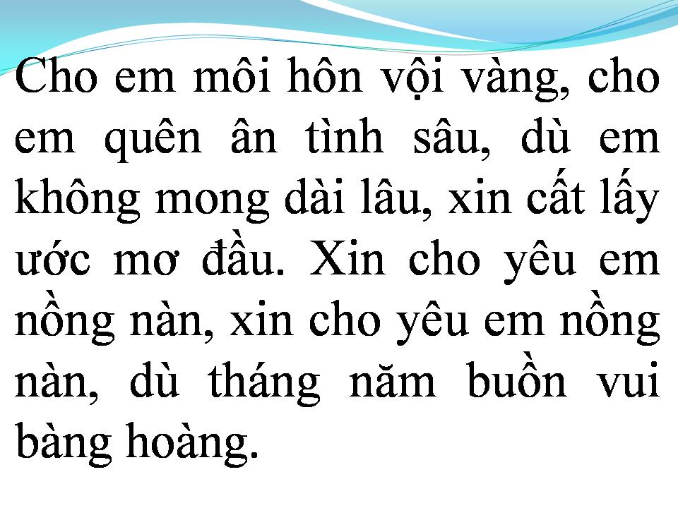 Lời bài hát TÌNH KHÚC CHO EM
