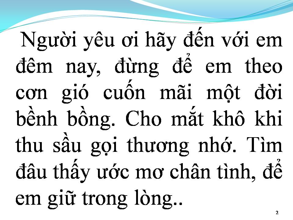 Lời bài hát TÌNH LÀ GIẤC MƠ