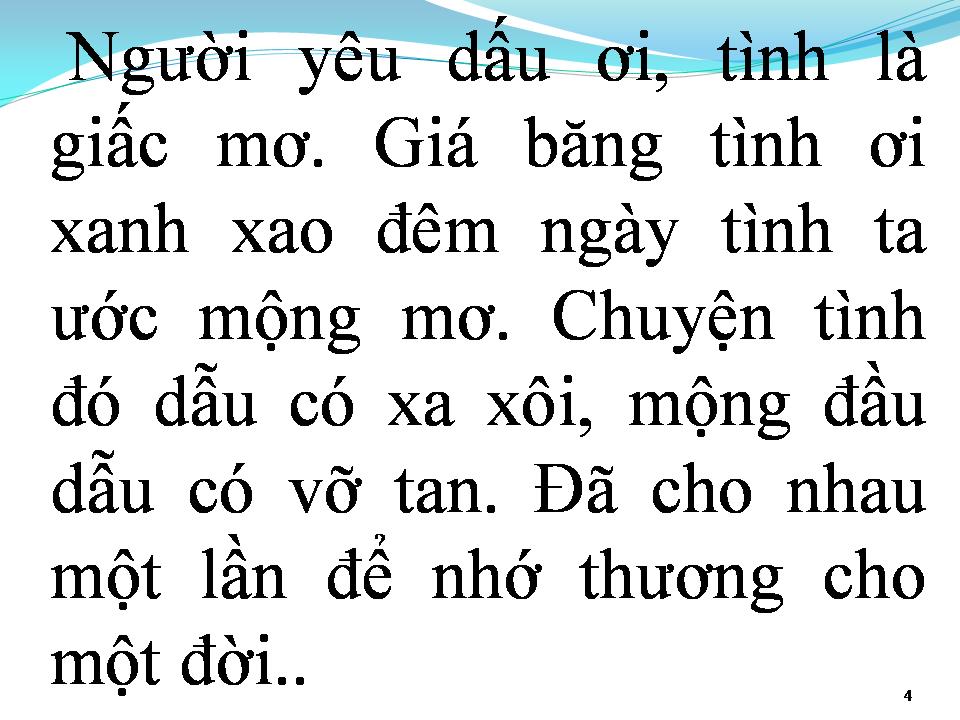 Lời bài hát TÌNH LÀ GIẤC MƠ
