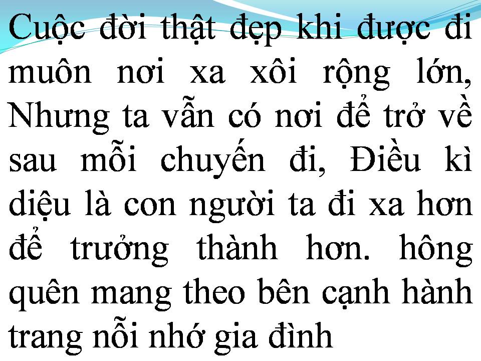 Lời bài hát ĐI ĐỂ TRỞ VỀ