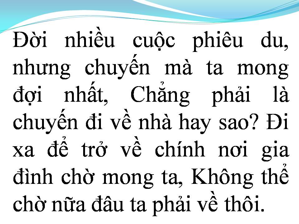Lời bài hát CHUYẾN ĐI CỦA NĂM (ĐI ĐỂ TRỞ VỀ 2)