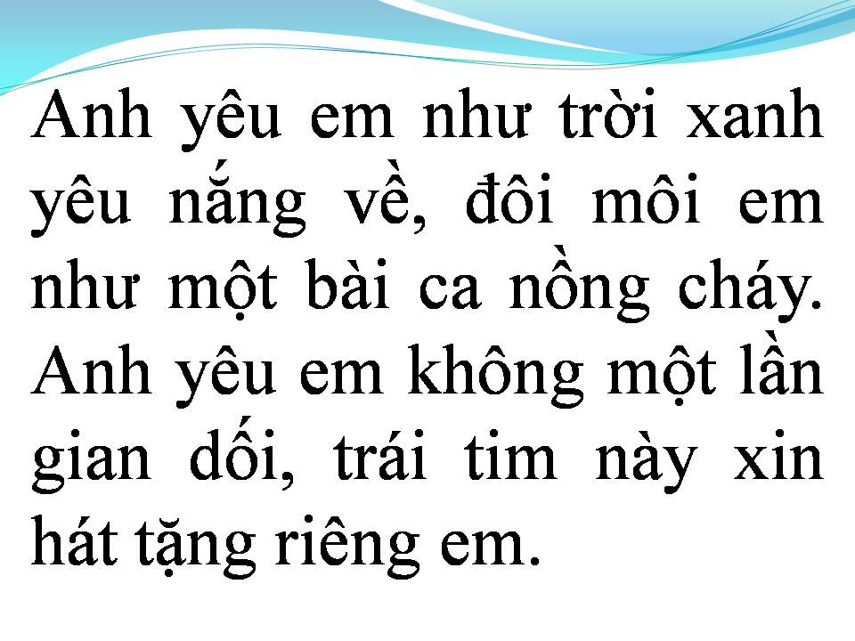 Lời bài hát KHÁT VỌNG TÌNH YÊU
