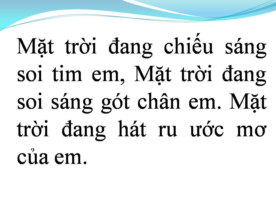 Lời bài hát MẶT TRỜI CỦA EM