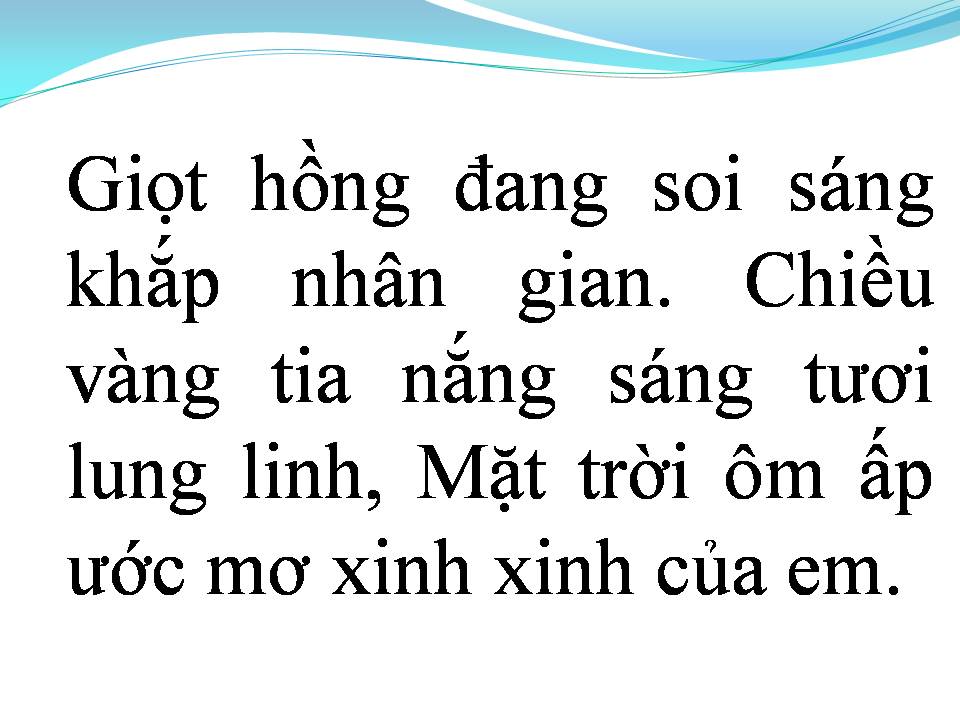 Lời bài hát MẶT TRỜI CỦA EM