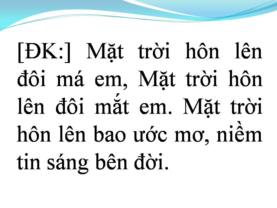 Lời bài hát MẶT TRỜI CỦA EM