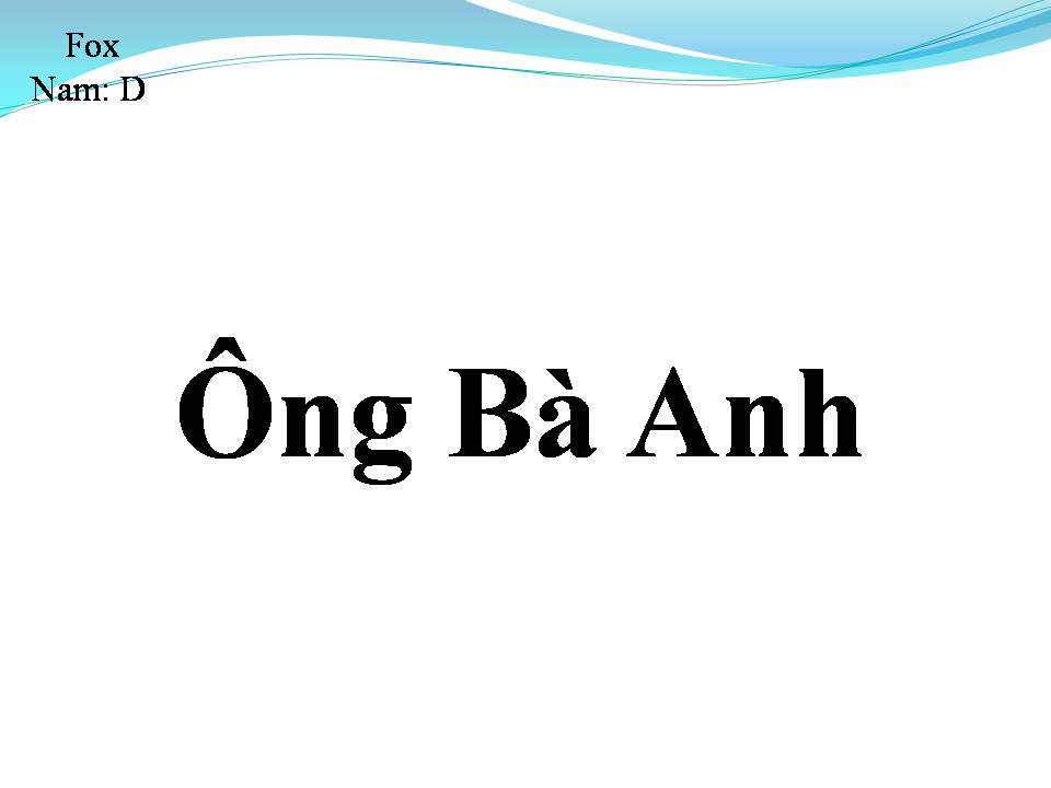 Lời bài hát ÔNG BÀ ANH