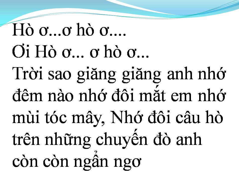 Lời bài hát NGẨN NGƠ CÂU HÒ