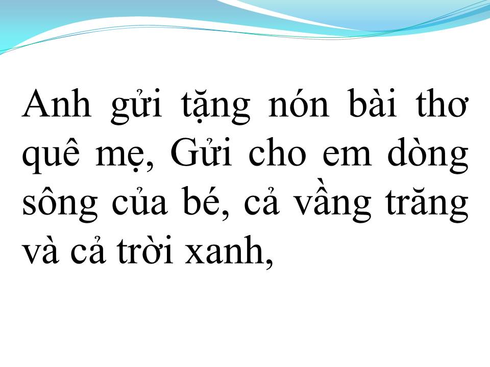 Lời bài hát GỬI EM CHIẾC NÓN BÀI THƠ