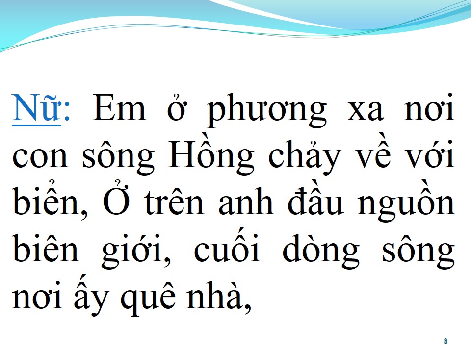 Lời bài hát GỬI EM Ở CUỐI SÔNG HỒNG (SONG CA)