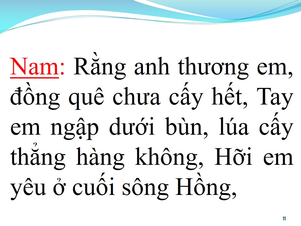 Lời bài hát GỬI EM Ở CUỐI SÔNG HỒNG (SONG CA)