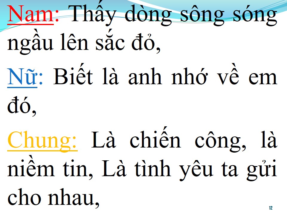 Lời bài hát GỬI EM Ở CUỐI SÔNG HỒNG (SONG CA)