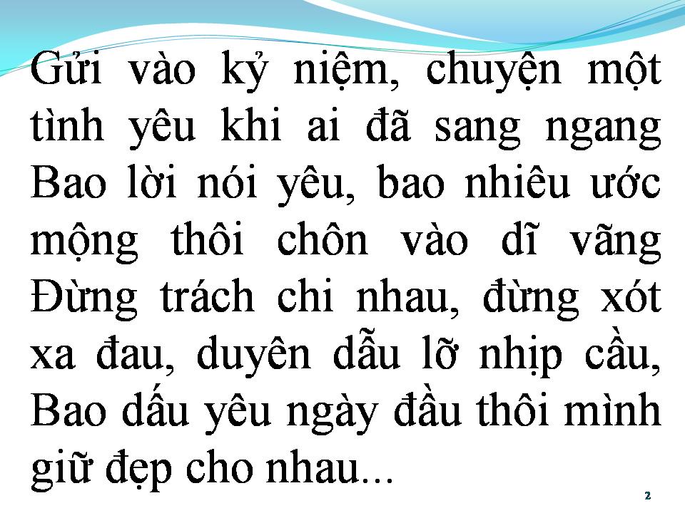 Lời bài hát GỬI VÀO KỶ NIỆM