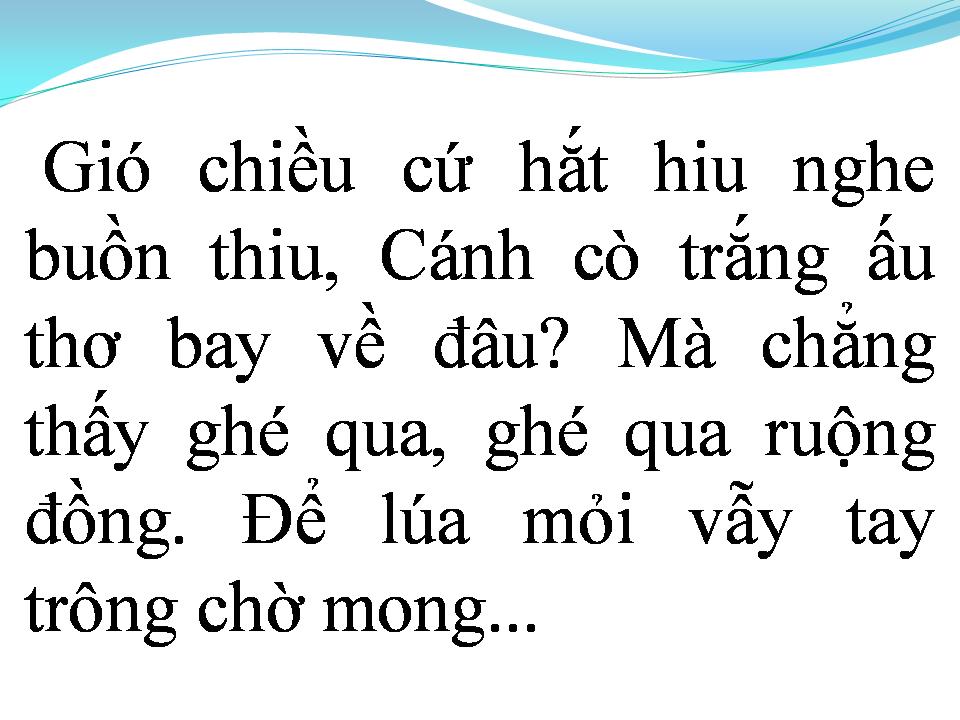 Lời bài hát GIẤC MƠ CÁNH CÒ