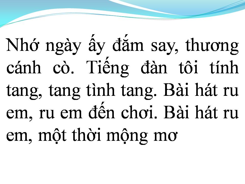 Lời bài hát GIẤC MƠ CÁNH CÒ