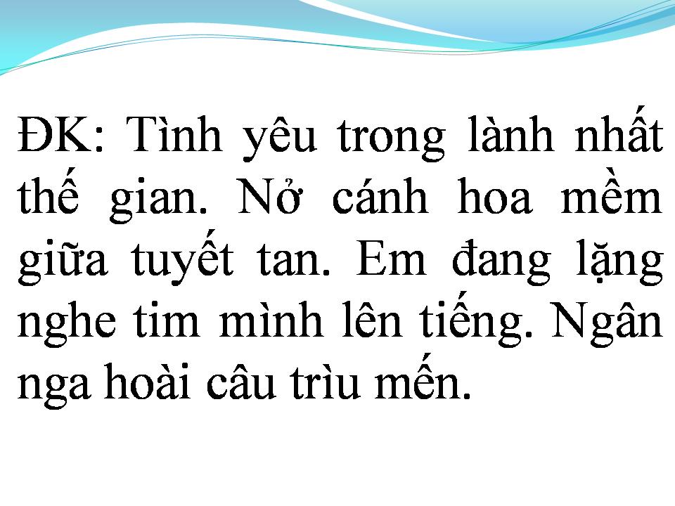 Lời bài hát GIẤC MƠ TUYẾT TRẮNG