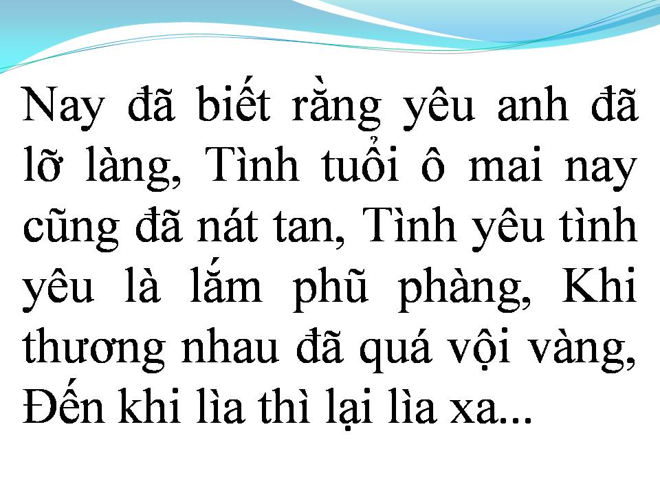 Lời bài hát TÌNH TUỔI Ô MAI