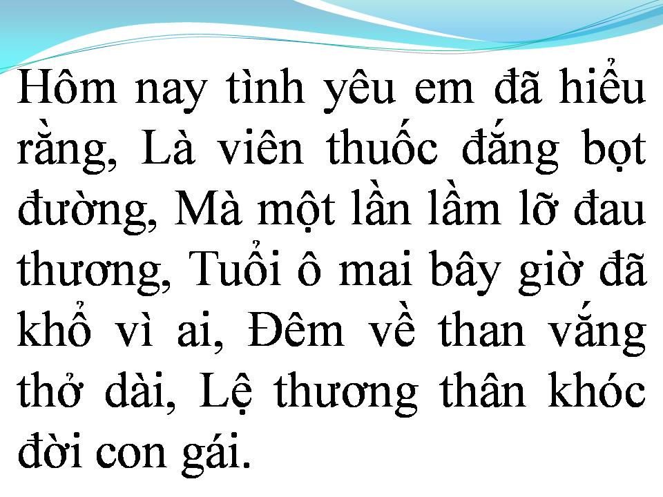 Lời bài hát TÌNH TUỔI Ô MAI