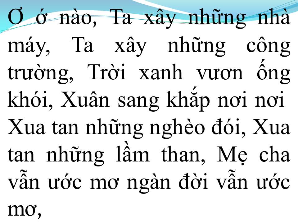 Lời bài hát TRÊN CÔNG TRƯỜNG RỘN TIẾNG CA