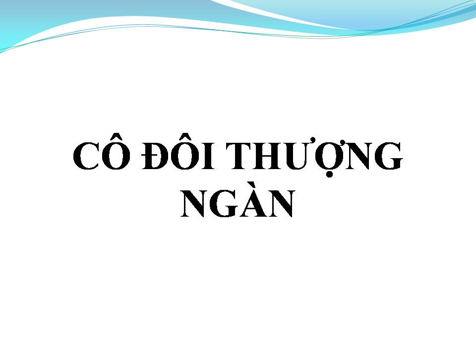 Lời bài hát CÔ ĐÔI THƯỢNG NGÀN