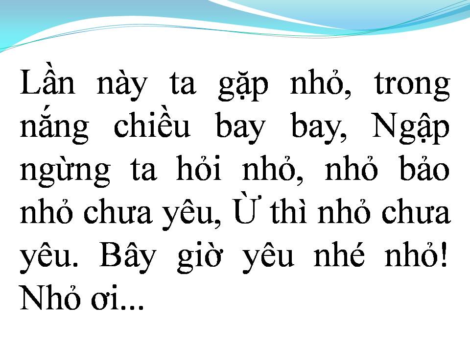 Lời bài hát NHỎ ƠI