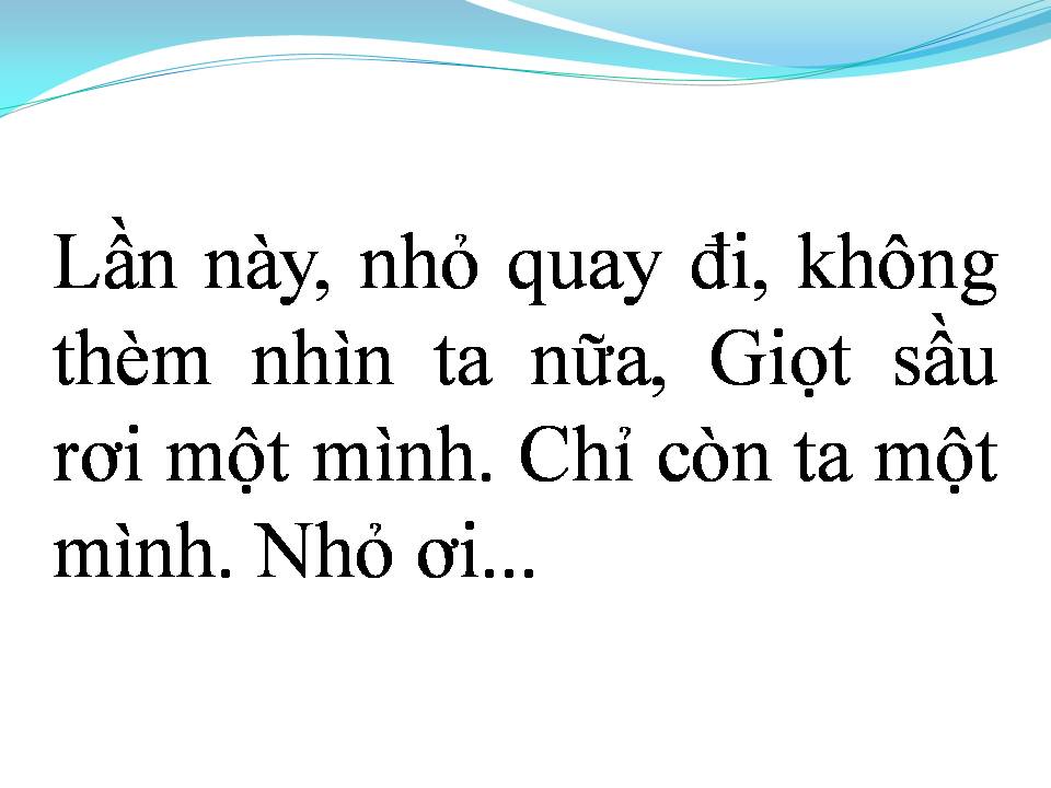 Lời bài hát NHỎ ƠI