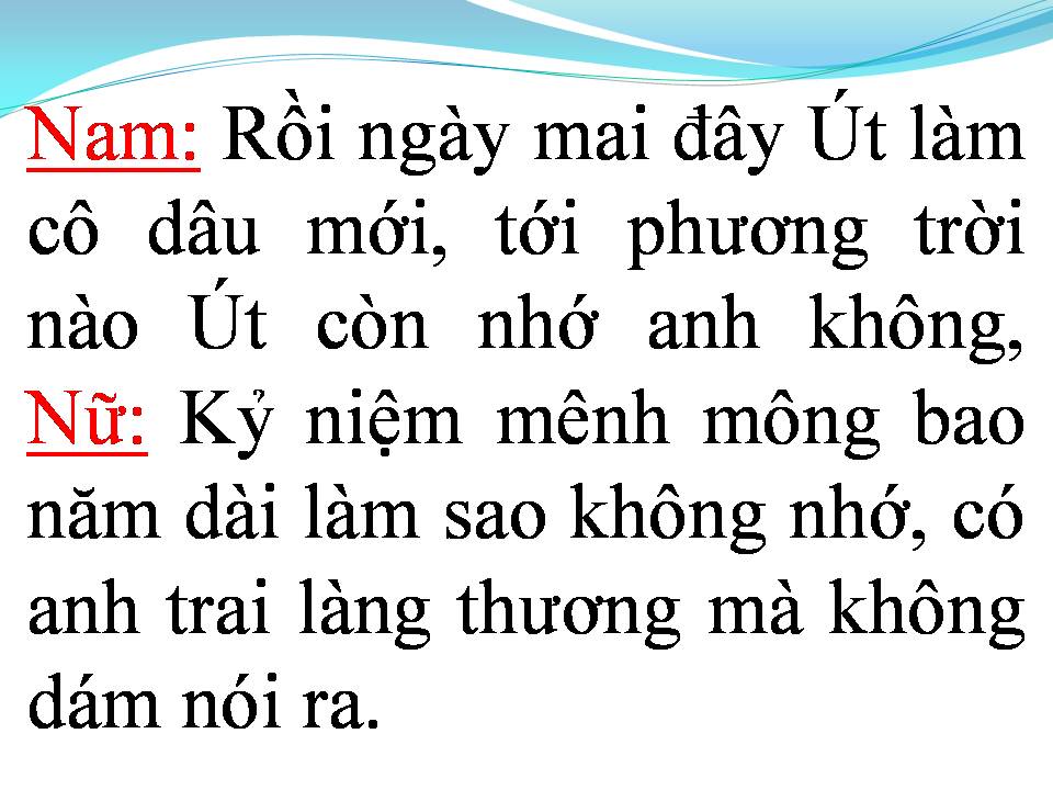 Lời bài hát SAO ÚT NỠ VỘI LẤY CHỒNG