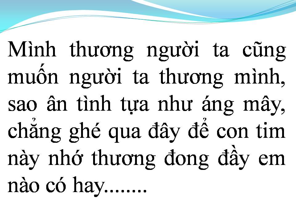Lời bài hát NỔI BUỒN CON TIM
