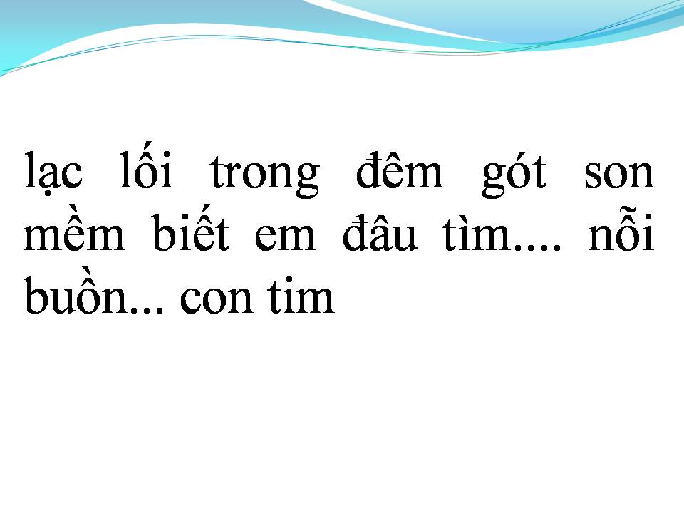 Lời bài hát NỔI BUỒN CON TIM