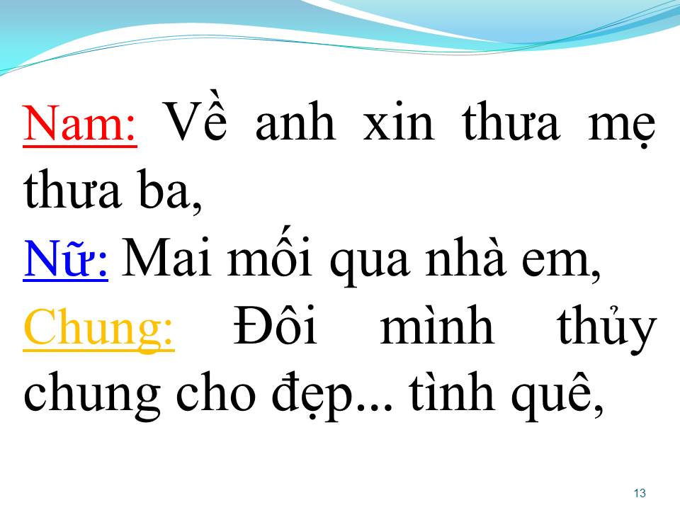 Lời bài hát ĐẸP MỐI DUYÊN QUÊ (SONG CA)
