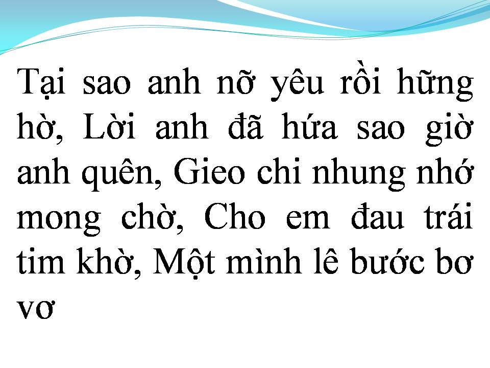 Lời bài hát ANH ĐÃ THAY LÒNG