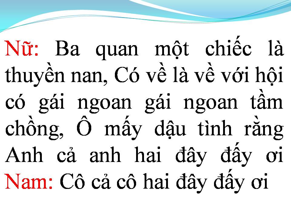 Lời bài hát BA QUAN MỜI TRẦU