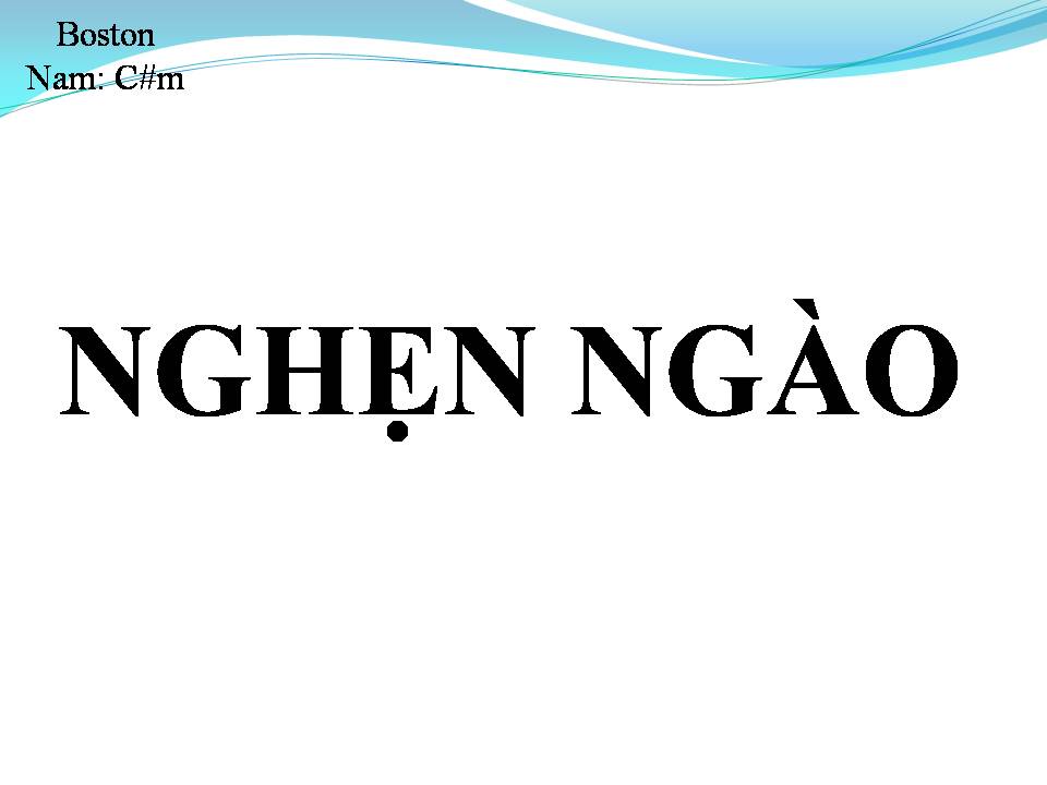Lời bài hát NGHẸN NGÀO