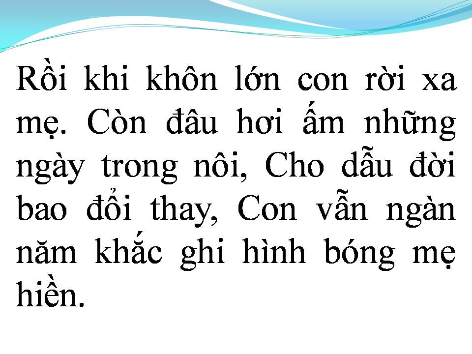 Lời bài hát NGHĨA MẸ