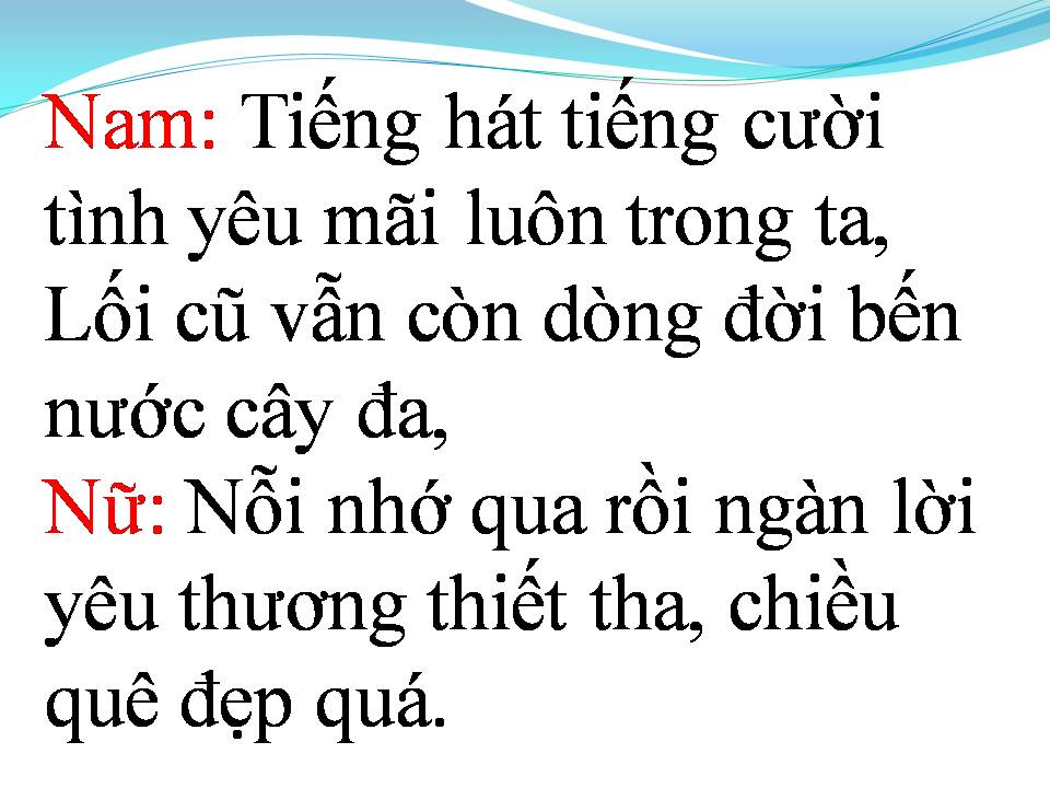 Lời bài hát VỀ THĂM QUÊ HƯƠNG