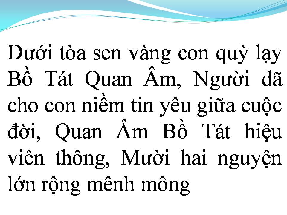 Lời bài hát LẠY PHẬT QUAN ÂM