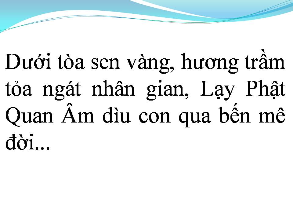 Lời bài hát LẠY PHẬT QUAN ÂM