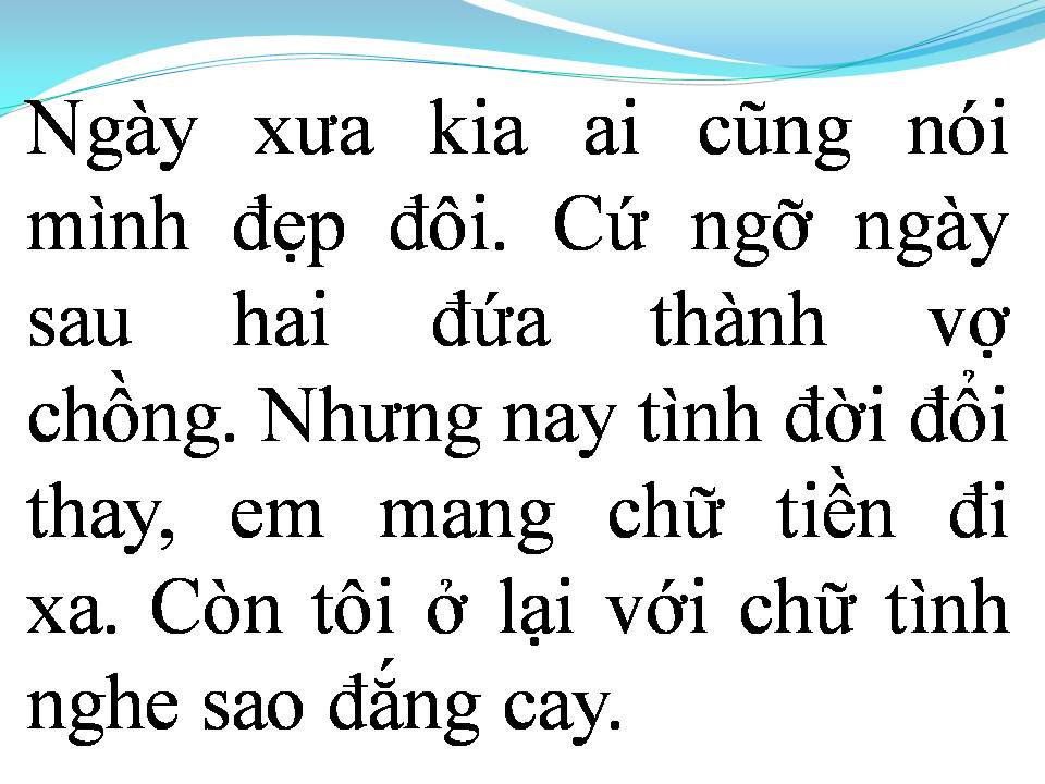 Lời bài hát CHUYỆN ĐỜI TÔI