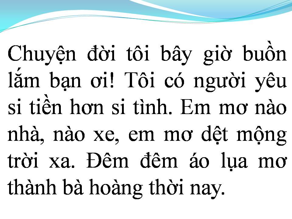 Lời bài hát CHUYỆN ĐỜI TÔI