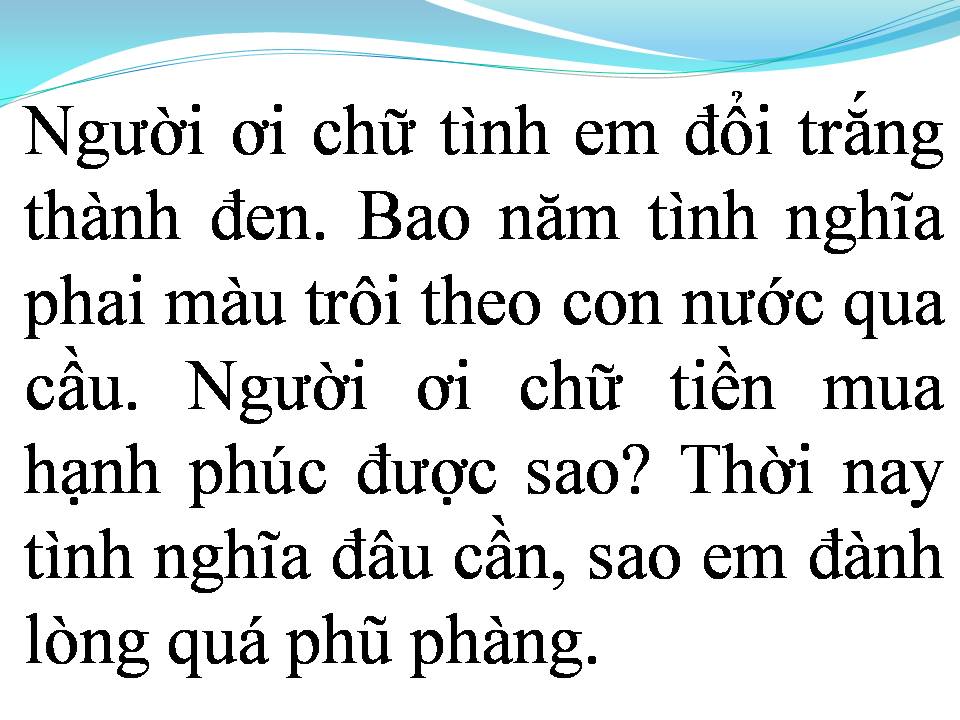 Lời bài hát CHUYỆN ĐỜI TÔI
