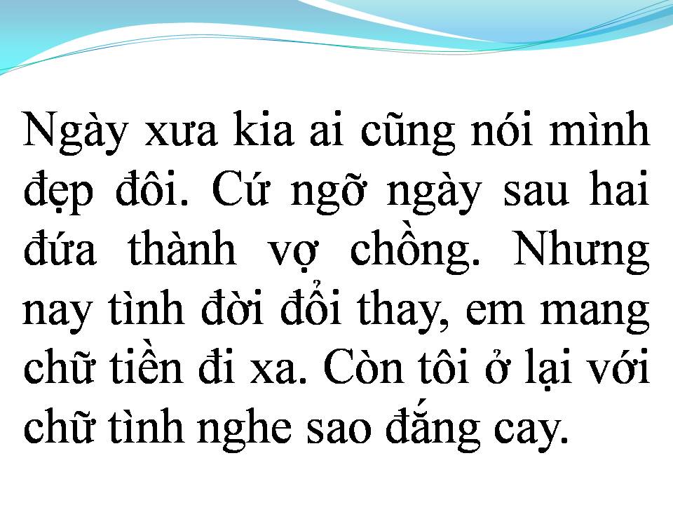 Lời bài hát CHUYỆN ĐỜI TÔI