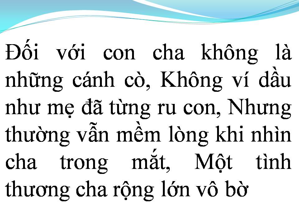 Lời bài hát BIỂN TRỜI TÌNH CHA
