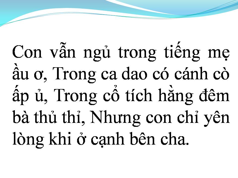 Lời bài hát BIỂN TRỜI TÌNH CHA