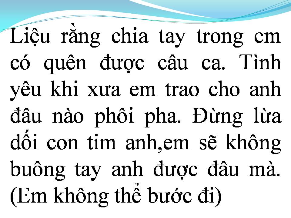 Lời bài hát EM CỦA NGÀY HÔM QUA