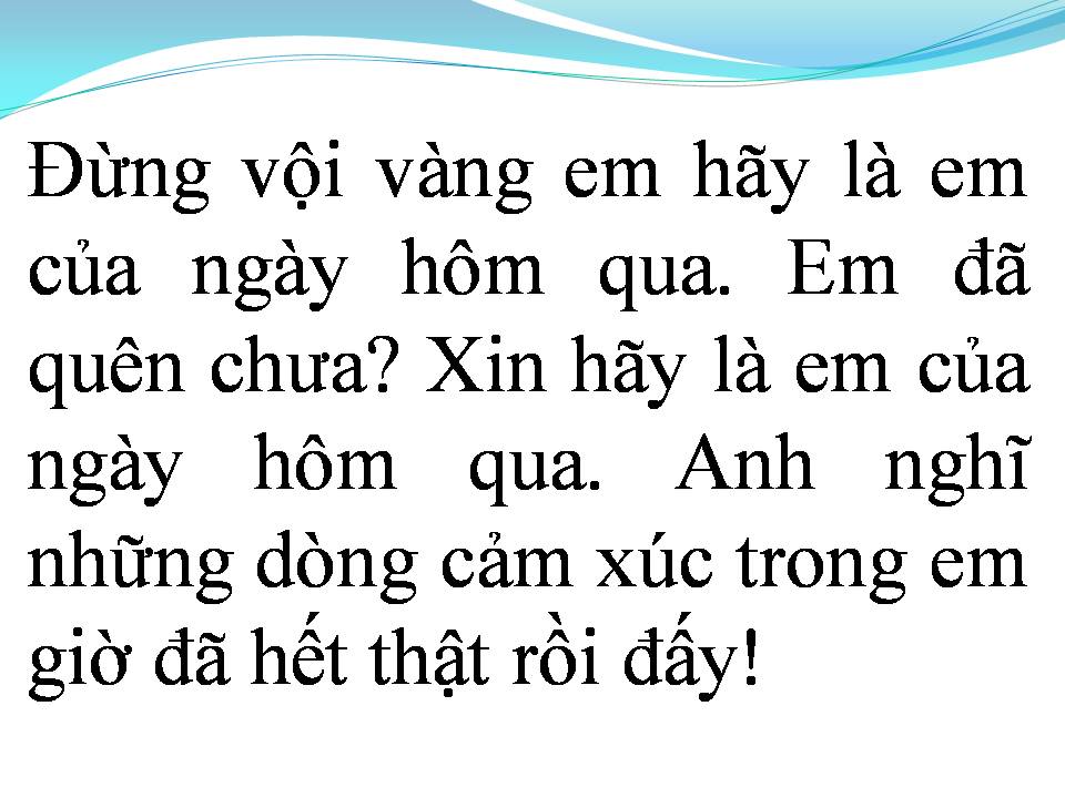Lời bài hát EM CỦA NGÀY HÔM QUA