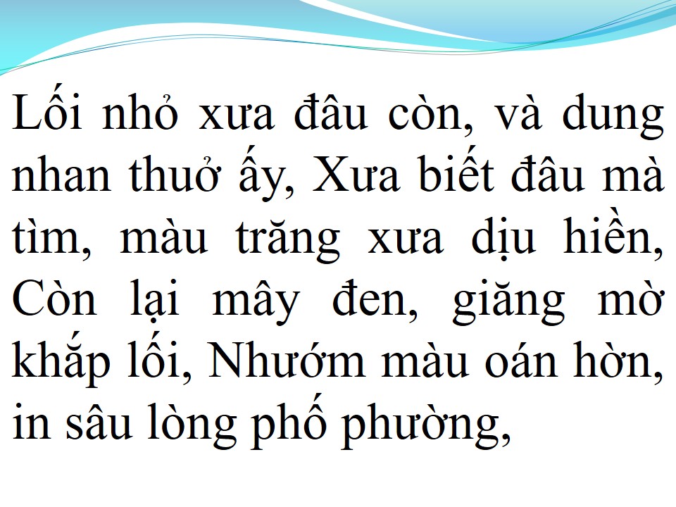 Lời bài hát KHU PHỐ NGÀY XƯA