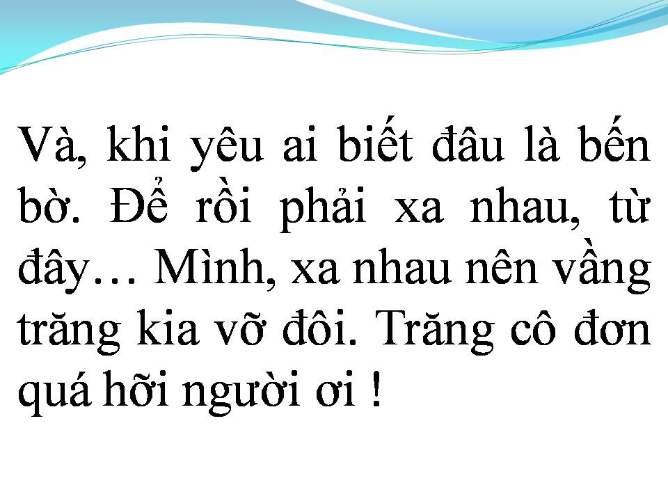 Lời bài hát TRĂNG VỠ