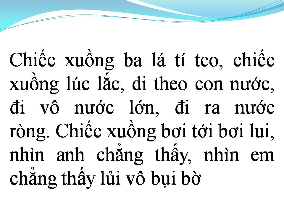 Lời bài hát CHIẾC XUỒNG